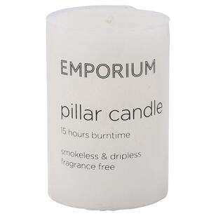 Emporium Pillar Candle 5 x 7.5cm White 5 x 7.5 cm