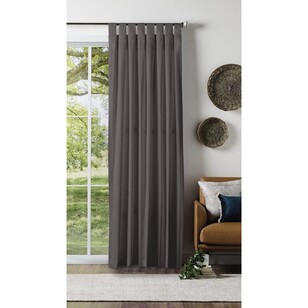 KOO Henry Tab Top Curtain Charcoal 140 x 223 cm