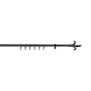 KOO Fleur De Lys Expandable Iron Rod Set Silver 165 - 300 cm
