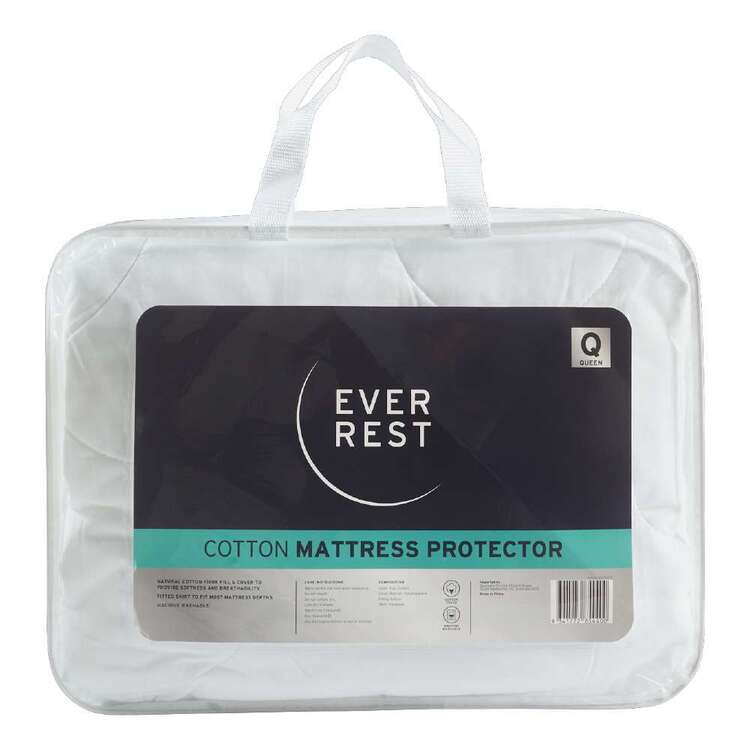 Ever Rest Cotton Mattress Protector White