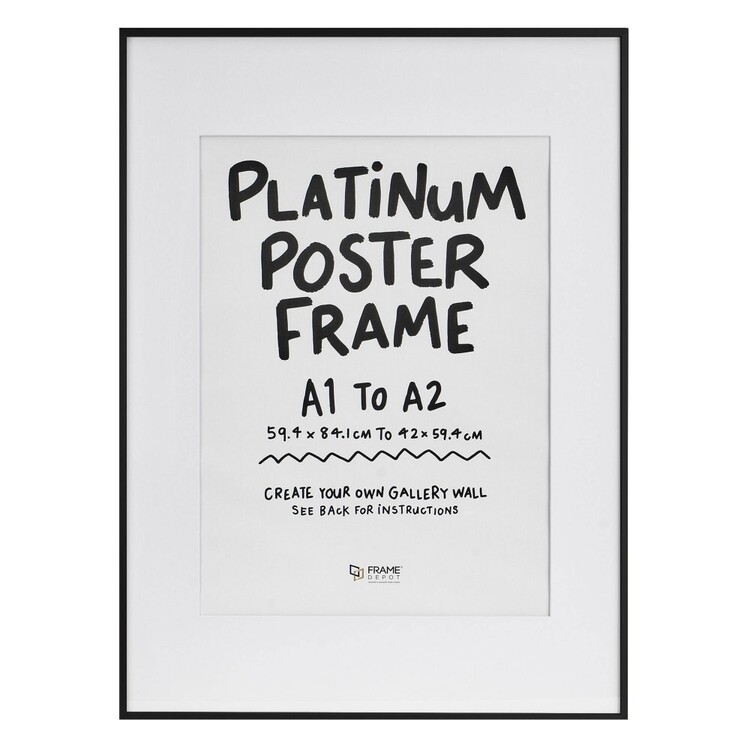 Frame Depot Platinum Metal Poster Frame Black