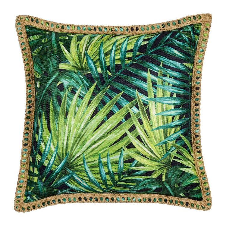 KOO Home Tropics Printed Leaf Cushion
