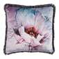 KOO Cecily Velvet Floral Cushion Charcoal 45 x 45 cm