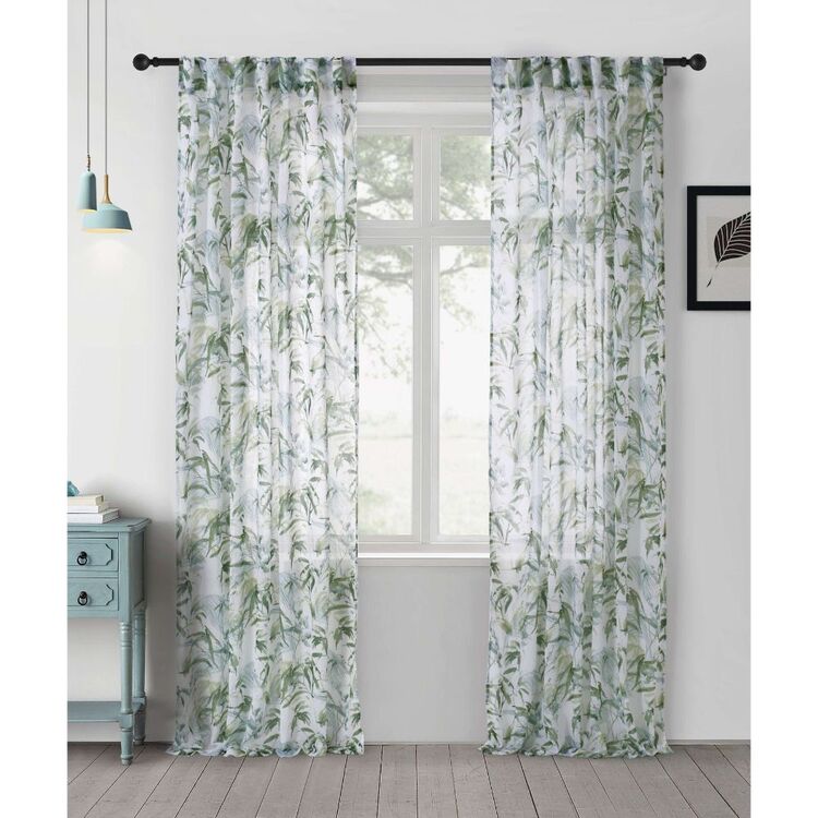 KOO Botanical Oriental Concealed Tab Top Curtains