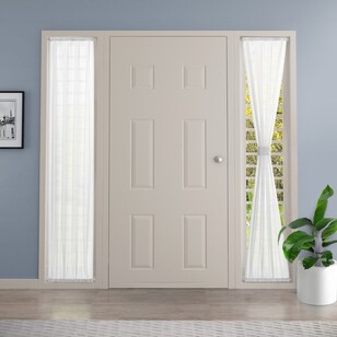KOO Sidelight Panel Sheer Rod Pocket Curtain White 61 x 213 cm