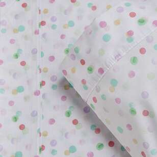KOO Kids Cotton Spot Fitted Sheet White