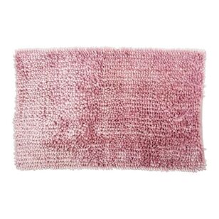 KOO Silk Touch Chenille Toggle Bath Mat Dusty Pink Bath Mat