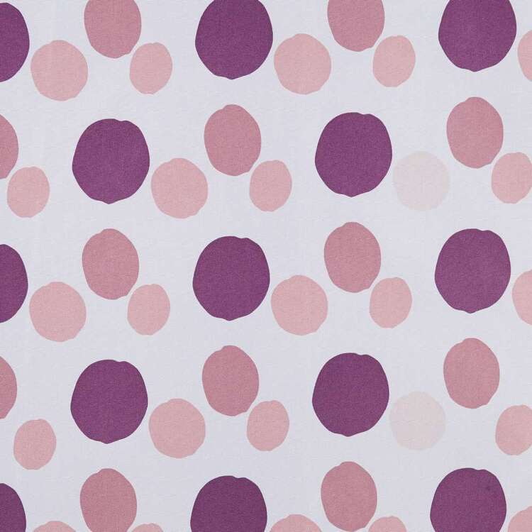 KOO Kids Chloe Dots Printed Blockout Concealed Tab Curtains Pink 90 x 223 cm