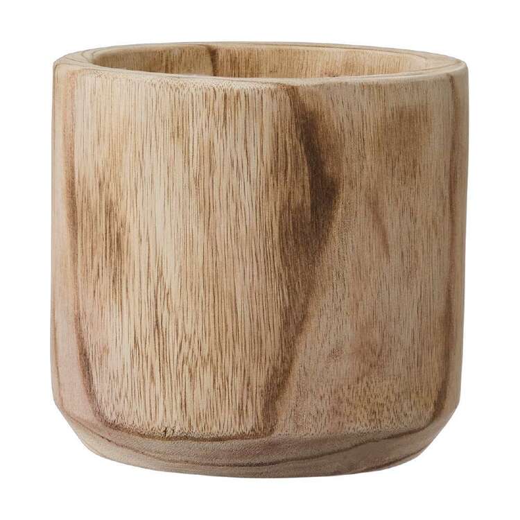 Living Space 15.5 cm Wood Planter Pot