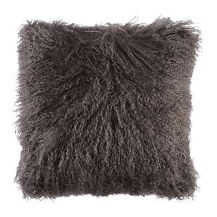 KOO Mongolian Fur Cushion Granite 43 x 43 cm