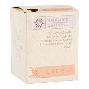 Radiance Wellness Energy Soy Wax Candle Natural 230 ml