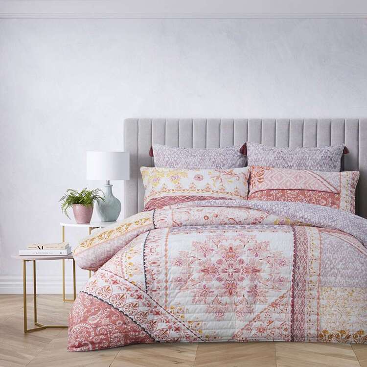 KOO Imogen Quilted Quilt Cover Set Multicoloured