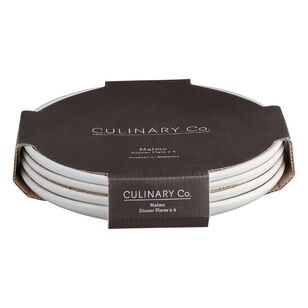 Culinary Co Malmo Dinner Plates Set Of 4 White 26.5 cm