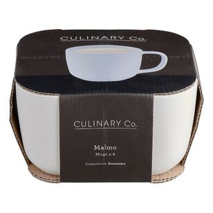 Culinary Co Malmo Mugs Set Of 4 White 350 mL