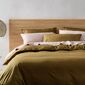 KOO 300 Thread Count Washed Cotton Quilt Cover Set Burnt Olive