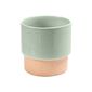 KOO Speckled Planter Pot With Wood 16 x 16.5 cm Green 16 x 16.5 cm