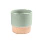 KOO Speckled Planter Pot With Wood 13 x 13 cm Green 13 x 13 cm