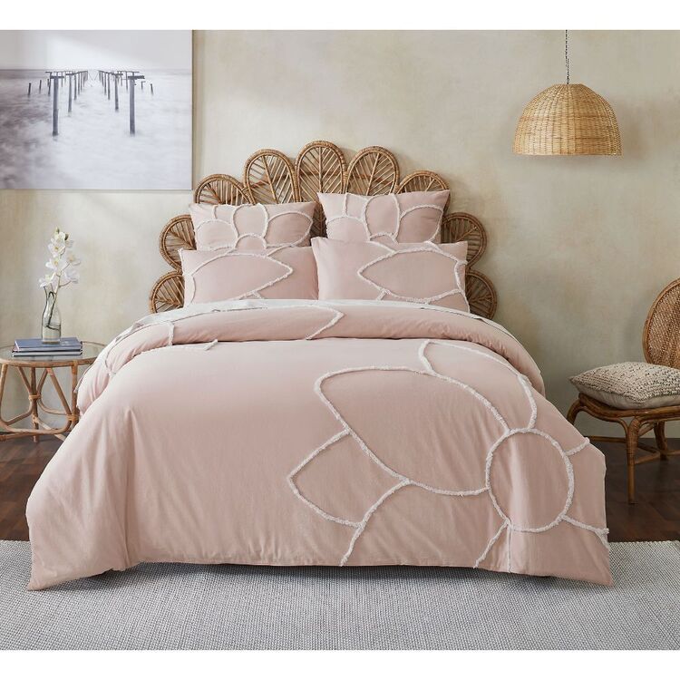 KOO Claire Tufted Quilt Cover Set Rose King