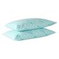 KOO Washed Cotton Aqua Tile Pillowcase 2 Pack Multicoloured Standard