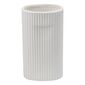 KOO 22 cm Ribbed Ceramic Vase White 12 x 7.5 x 22 cm