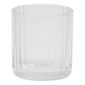 KOO 8 cm Ridged Glass Candle Holder Clear 7.5 x 8 cm
