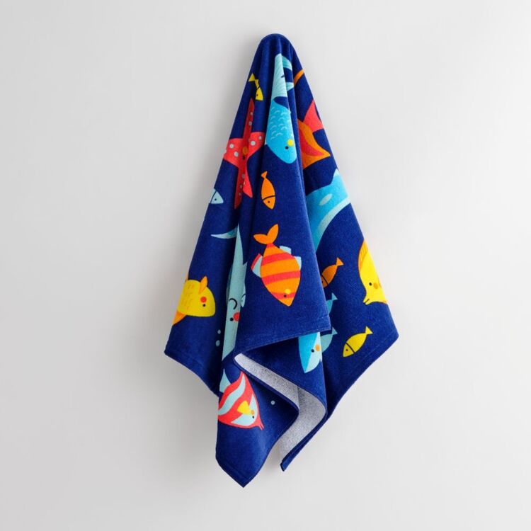 KOO Kids House Beach Towel Under Sea Multicoloured 60 x 120 cm