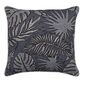KOO Nalani Fern Embroidered Cushion Charcoal 50 x 50 cm