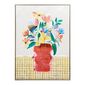 KOO Beach Abstract Flower Framed Art Multicoloured 60 x 80 cm