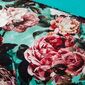KOO Summer Rose Velvet Quilt Cover Set Teal & Multicoloured