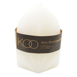 KOO Wax Shell Candle White 9 x 7.5 x 14.4 cm