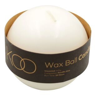 KOO Wax Ball Candle White 10 cm