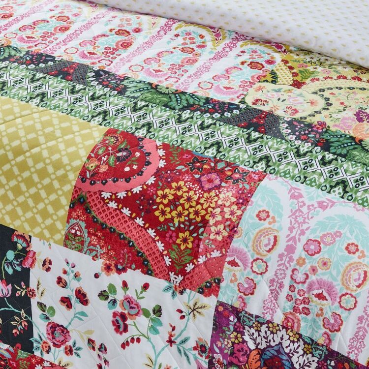 KOO Kalisa Quilted Quilt Cover Set Multicoloured