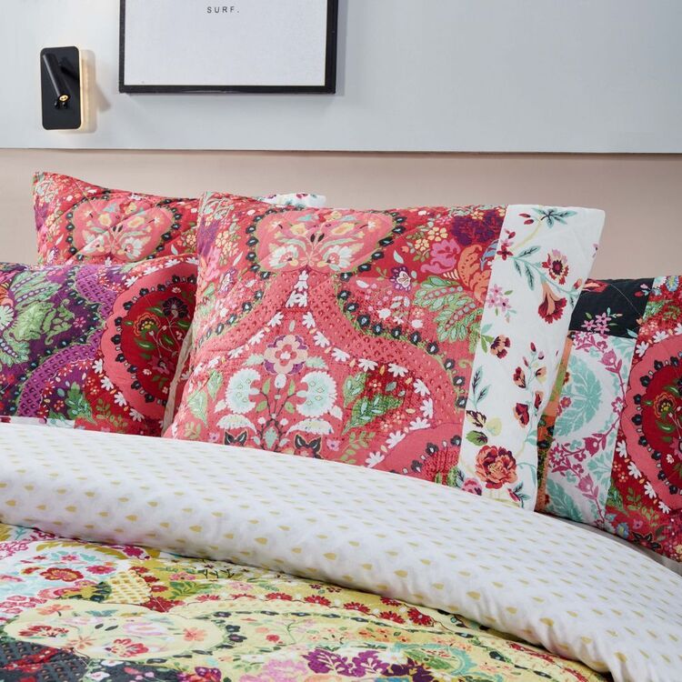 KOO Kalisa Quilted European Pillowcase Multicoloured European