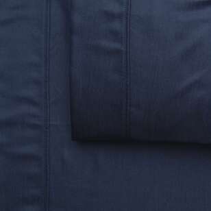 KOO 1200 Thread Count Bamboo Polyester Sheet Set China Blue Queen