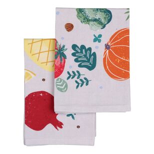 KOO Harvest Tea Towel 2 Pack Multicoloured 50 x 70 cm