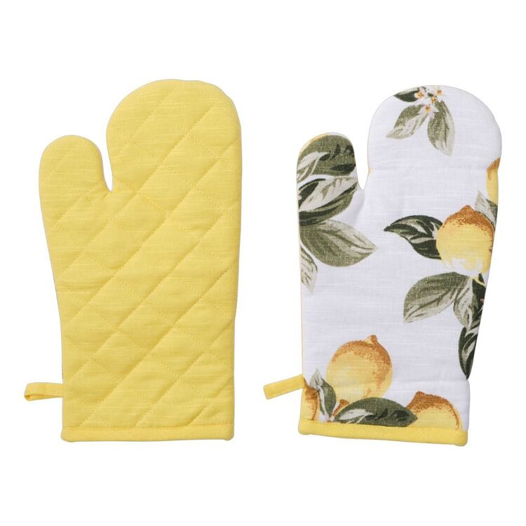 KOO Positano Oven Gloves 2 Pack Yellow 18 x 32 cm