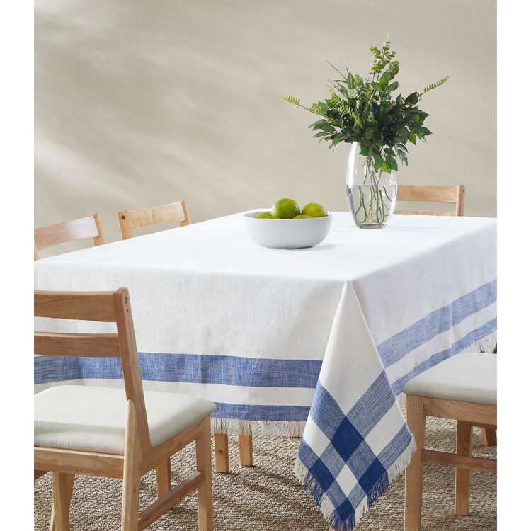 KOO Portsea Tablecloth Blue & White