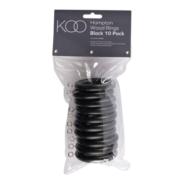 KOO Hampton 10 Pack Ring Set Black