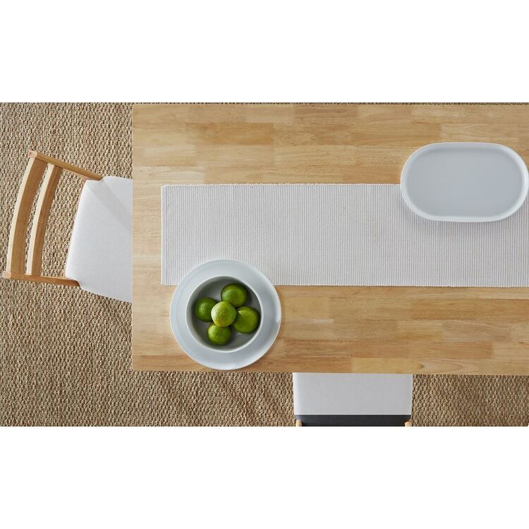 KOO Lotte Woven Table Runner White & Cream 33 x 150 cm