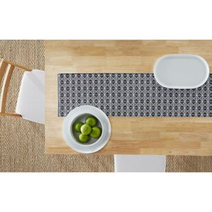 KOO Nyle Table Runner & 5 Pack Placemats Black & White