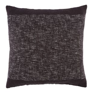 KOO Nola Woven Slub Cushion Cover Charcoal 60 x 60 cm