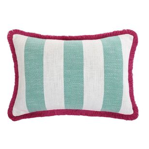 KOO Seau Woven Stripe Cushion Green 40 x 60 cm