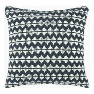 KOO Pallavi Yarn Dyed Woven Cushion I Charcoal 50 x 50 cm