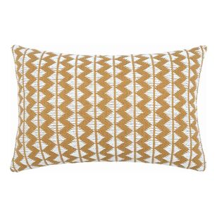 KOO Pallavi Yarn Dyed Woven Cushion II Mustard 40 x 60 cm