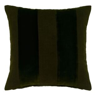KOO Taya Velvet Stripe Cushion Green 50 x 50 cm