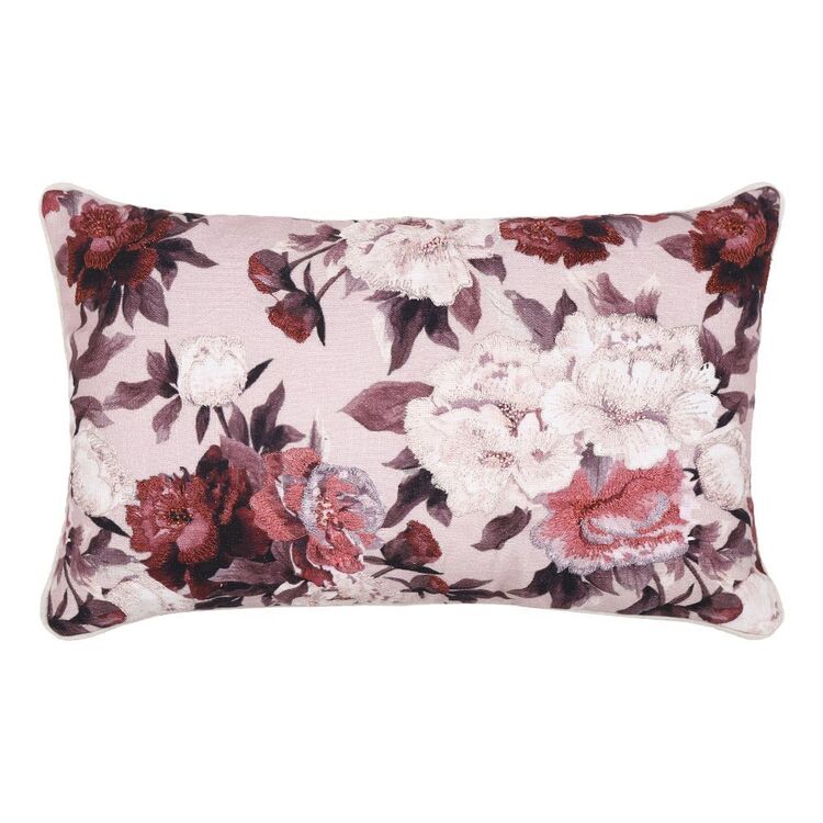 KOO Rosado Digital Patterned & Embroidered Cushion Pink 40 x 60 cm