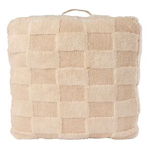 KOO Jace Knitted Floor Cushion Natural 50 x 50 x 10 cm