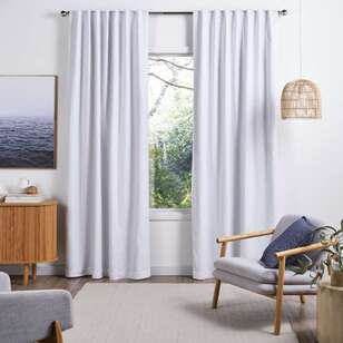 KOO Loft Linen Blend Concealed Tab Top Curtains White 140 x 250 cm