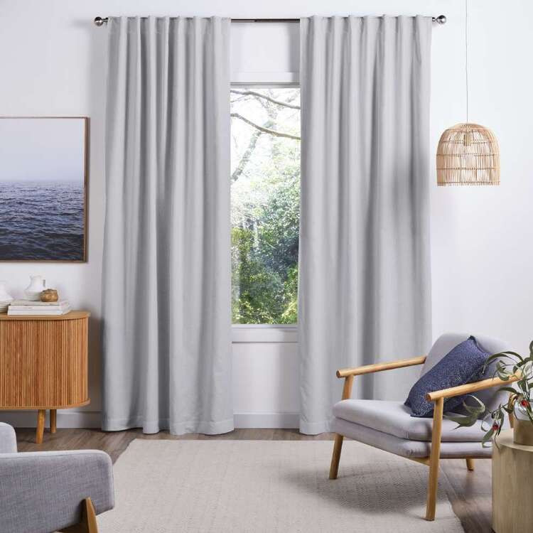KOO Loft Linen Blend Concealed Tab Top Curtains