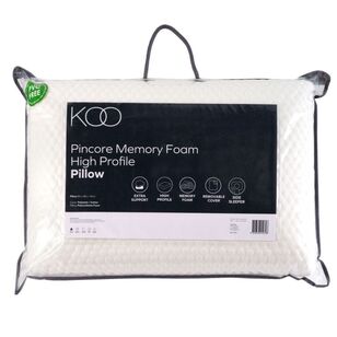 KOO Air Flow Firm Memory Foam Pillow  White Standard
